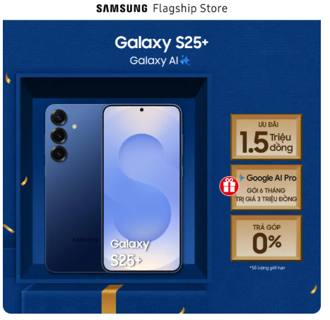 [SIÊU SALE GIỮA THÁNG 15-17.6] Điện thoại Samsung Galaxy S25+, Đ