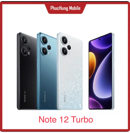 Điện thoại Xiaomi Redmi Note 12 Turbo, Chip Snap 7+ Gen 2, Pin 5