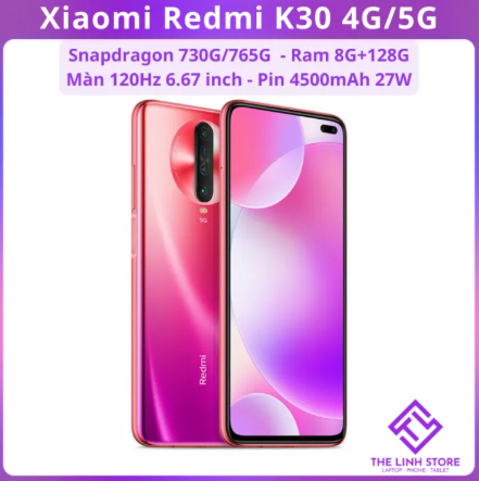 Điện thoại Xiaomi Redmi K30 4G/5G màn 120Hz - Ram 8G 128G
