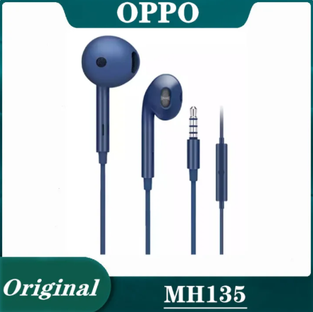 OPPO Original MH135 3.5mm In-Ear Wired Earphone Blue Music Sport
