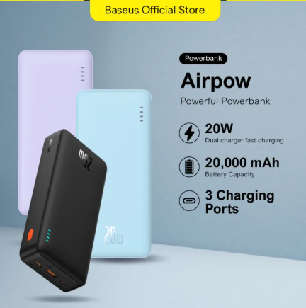 Baseus Airpow 10000Mah 20W 20000Mah Backup Battery Fast Charging