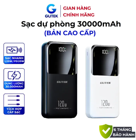 Sạc dự phòng 30000mah Pin dung lượng lớn sạc nhanh 120W/PD20W đi
