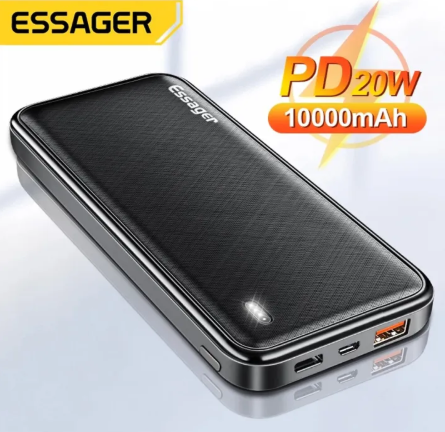 Essager PD 20W 10000mAh Power Bank Portable Charging External Ba