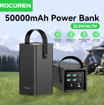 Rocoren Pin sạc dự phòng 50000mAh 67.5W/22.5W Power bank | Cổng