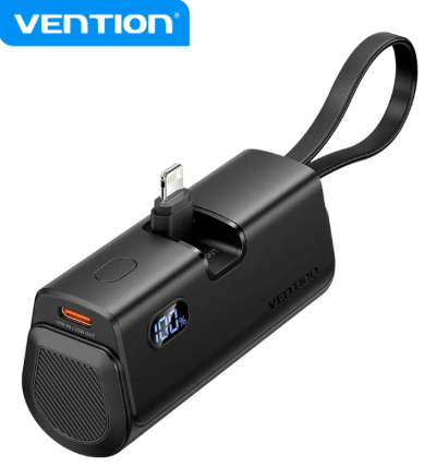 Vention Mini Powerbank 4800Mah - Ultra Compact Backup Charger wi