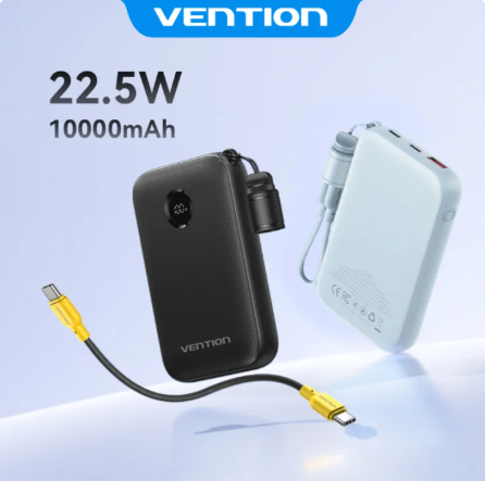 Vention 22.5W Backup Battery with Fast USB C to C Cable, 10000Ma