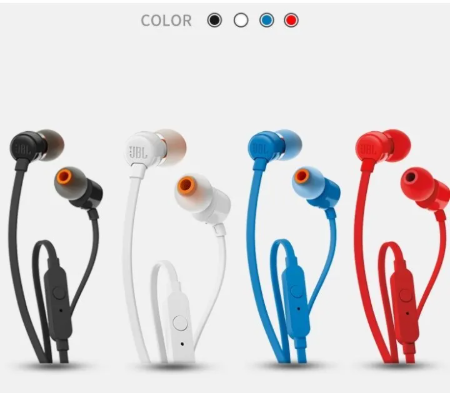 FOR JBL T110 3.5mm Wired Earphones Stereo Music Deep Bass Earbud