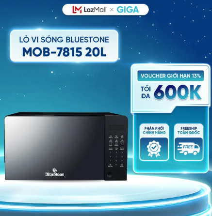 Lò Vi Sóng BlueStone MOB-7815 20 Lít - Công suất 1100W - 8 chế đ