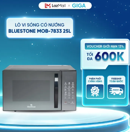 Lò Vi Sóng Có Nướng BlueStone MOB-7833 25 Lít 1450W