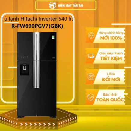 R-FW690PGV7(GBK) - Tủ lạnh Hitachi Inverter 540 lít R-FW690PGV7