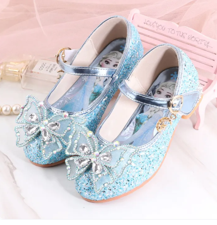 Giày Cao Gót Pha Lê Giày Đính Nút Công Chúa Cho Bé Gái Giày Đính