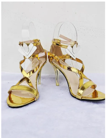 Golden High Heels Agera Cosplay Shoes for Women Custom Made Cosp