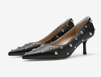 Nine West | Giày Gót Cao Da Đỉnh Chân Nhọn