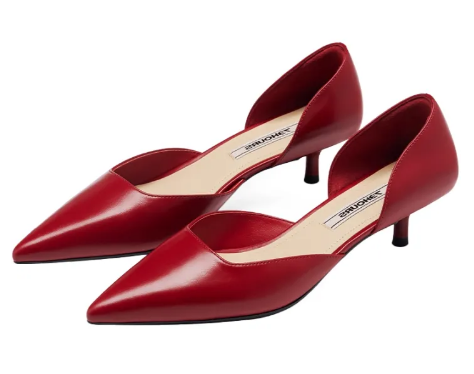 Giày Cao Gót Mũi Nhọn Dạng Thấp Đa Năng Elegance Mới Mùa Xuân