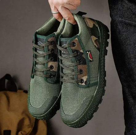 Nam Cao Cấp Ngụy Trang Giày Ngoài Trời Thoáng Khí Cao Su Chịu Mà