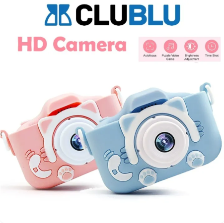 CLUBLU- Máy Ảnh Kỹ Thuật Số Mini Mèo Camera-007 Cute Có Thể Sạc