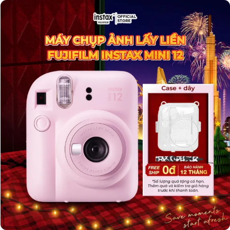 Máy Chụp Ảnh Lấy Liền Fujifilm Instax Mini 12 - Bảo Hành 12 Th
