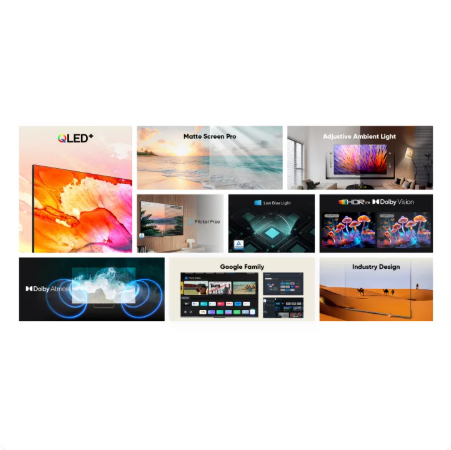 GOOGLE TIVI QLED+ 55 INCH - 55Y73 PRO Youtube Netfilx Smart TV 2