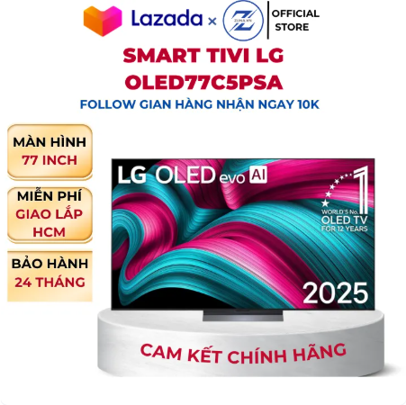 Smart Tivi LG OLED evo AI 4K OLED77C5PSA 77 Inch - Bảo hành chín